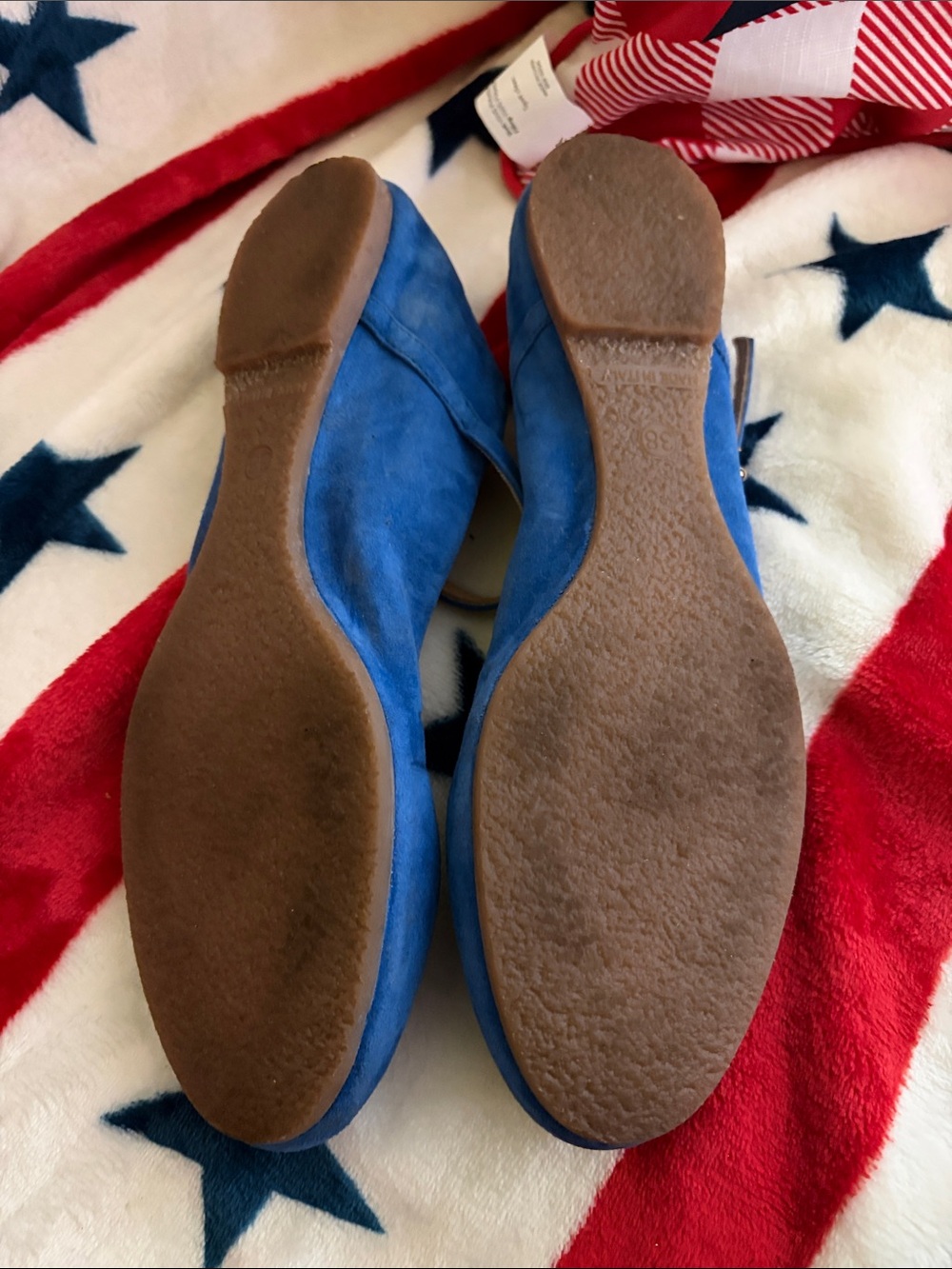Free People Vibrant Blue Suede Mary Jane Flats with Ankle Strap (EU size 38) - Picture 2 of 5